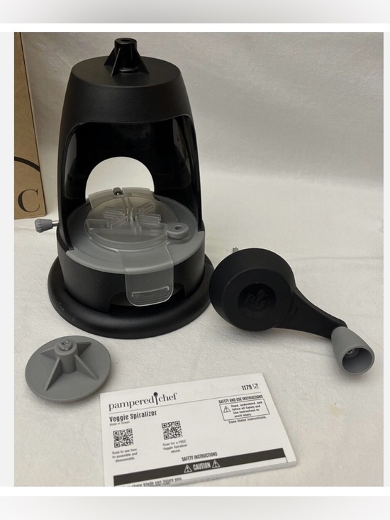Pampered Chef Other - Pampered Chef Black Veggie Spiralizer Kit
NEW IN BOX